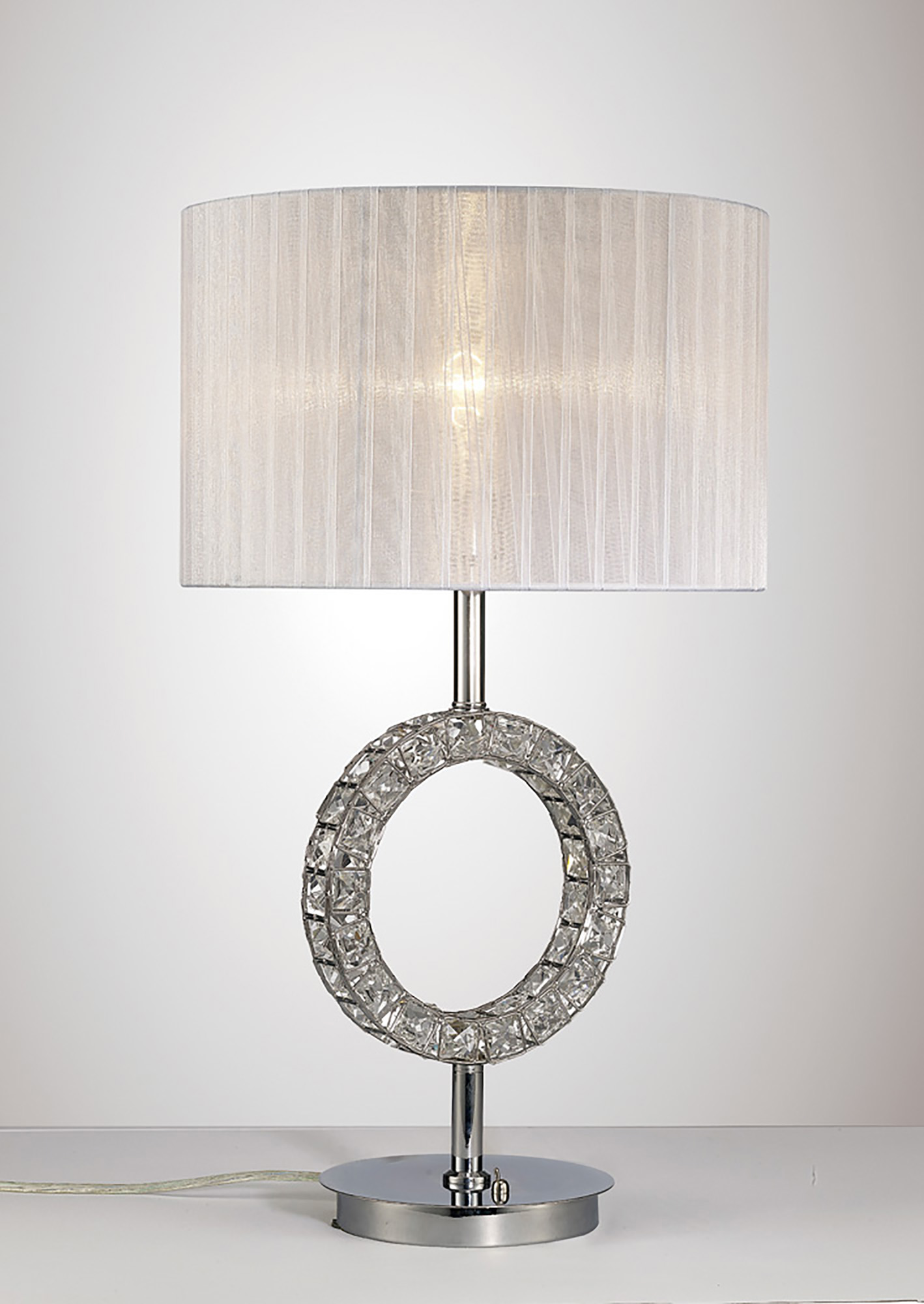 IL31534  Florence Crystal 62.5cm 1 Light Table Lamp